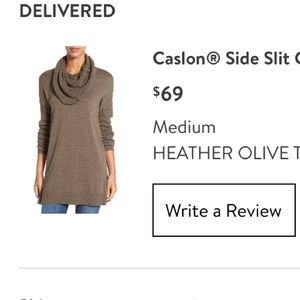 Caslon Side Slit Cowl neck sweater